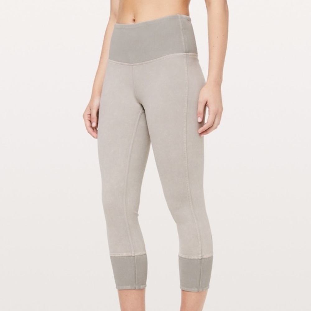 Wunder Under Crop Ribbed 23” Washed French Clay